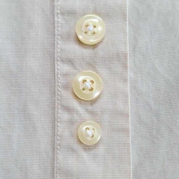 Michelson's of London Men's XL Tan Shirt Button Front Long Sleeve Pocket Cotton - Picture 5 of 11